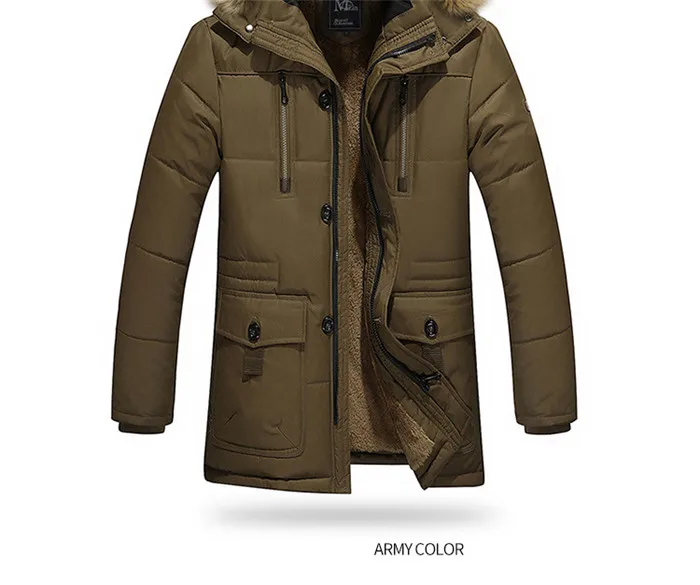 Зимняя мужская куртка из плотного флиса с меховым воротником и капюшоном, мужские пальто, повседневная верхняя мужская куртка, ветрозащитная Мужская ветровка 5XL