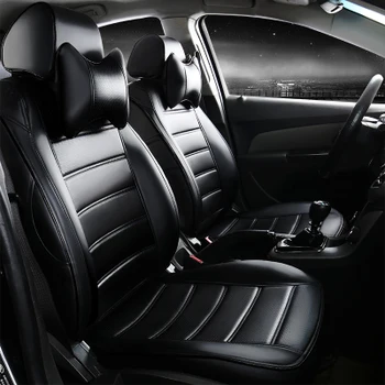 

leather car seat cover four seasons for Ford Focus Mondeo Transit Custom Fiesta S-MAX Explorer maverick KUGA Escape caravan E150