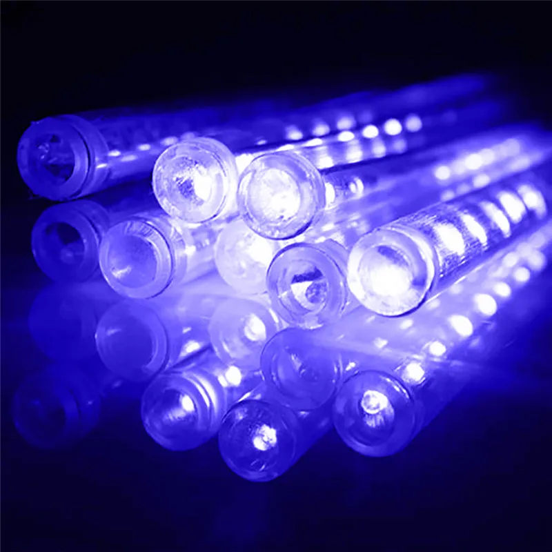 

CLAITE 50cm LED Meteor Shower Rain String Light Falling Star Drop Party Decaration Lights for Outdoor Garden Trees EU/US Plug
