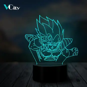 

VCity Dragon Ball Vegeta IV USB LED 3D Night Light Multicolor Decorative LED Table Lamp Lighting Cable Birthday Gift BedRoom