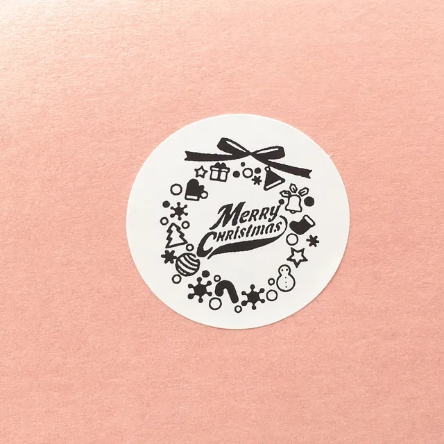 3 5cm white paper merry christmas stickers diy gift label sticker