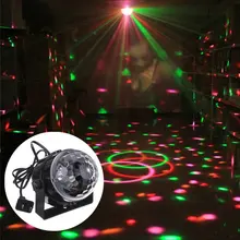 Голосовое управление RGB светодиодный сценический светильник кристалл магический шар Звуковое управление лазерный сценический эффект светильник вечерние Диско клуб DJ светильник