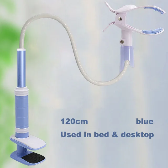 2-120cm 360 Вращение крепкий Ленивый Складной длинный держатель для телефона для iphone samsung huawei 3-6,9 дюймов кровать для телефона настольное крепление для телефона - Цвет: 2-120cm