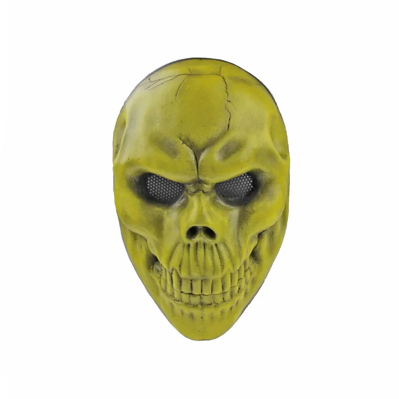 Тактическая Маска «Череп» в стиле милитари CS поле череп день урожая 2CS стекловолокна защитные очки тематическая маска M103 - Цвет: yellow