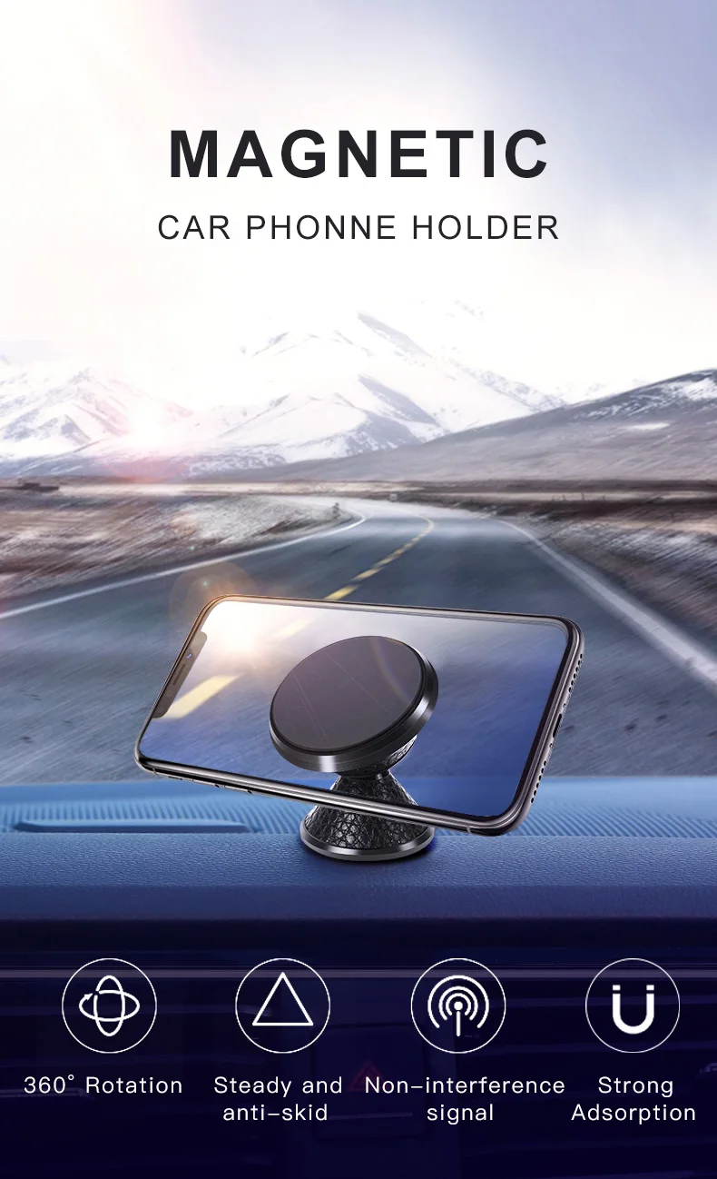 QIIHII магнитный держатель для телефона Iphone смартфон Huawei Универсальный Автомобильный держатель для телефона кожаный Магнит-держатель телефона Подставка для автомобиля
