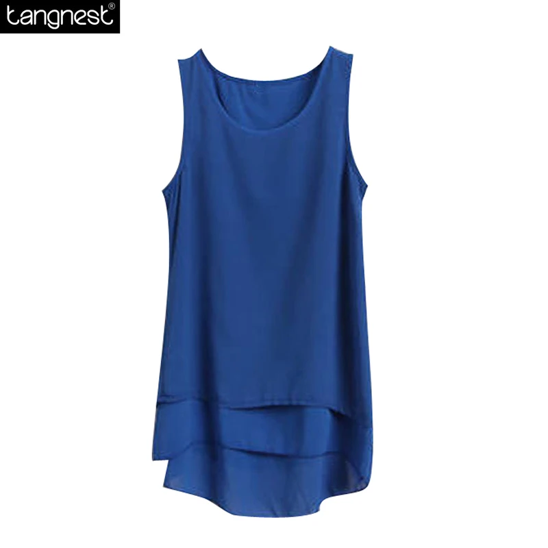 TANGNEST Chiffon Sleeveless Tank 2017 New Fashion Women's Tanks Top