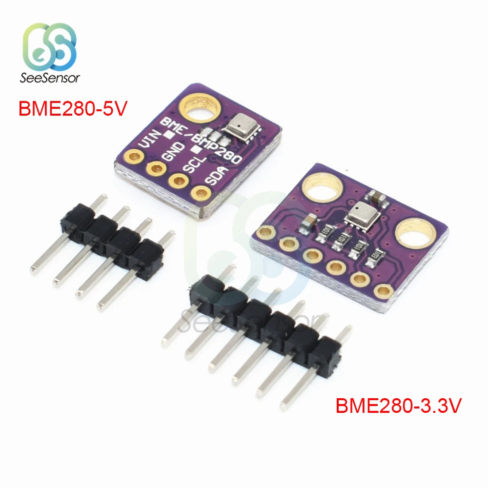 5Pcs GY-BME280 Pressure Sensor Temperature Humidity Module Breakout for Arduino 
