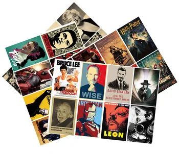 

Classic Movie Music Anime Figures Poster MJ, Deadpool, Spiderman, Einstein Figure Retro Poster Anime Posters Paper Wall Stickers