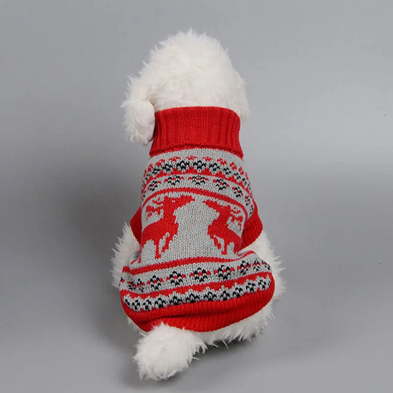 Вязаный кот Одежда Pet Для праздников, для фестивалей Рождественский костюм для кошек и маленьких собак Удобные Щенок олень свитер толстовки
