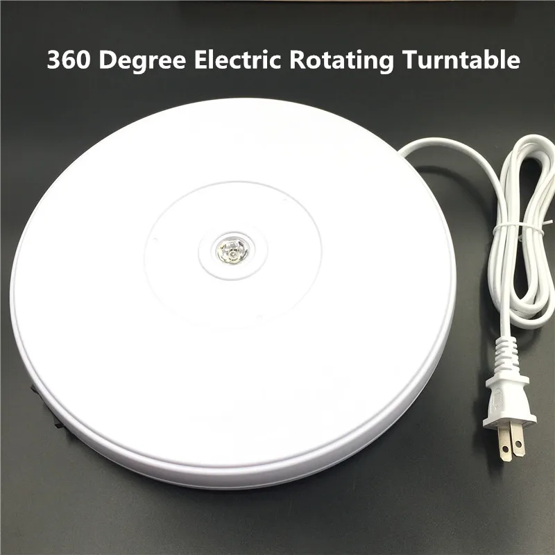 1" 25 см светодиодный светильник 360 градусов вращающийся стол с электрическим приводом для фотографии Максимальная нагрузка 10 кг 220V 110V