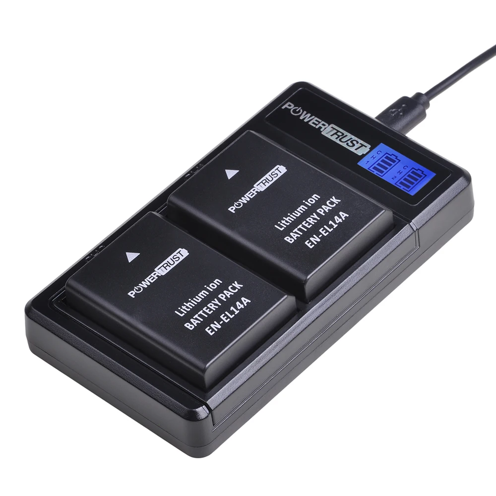 En-El14 En El14 En-El14A El14A El14 Batteria + Lcd Caricatore Doppio Per Nikon P7800,P7100,D3400, D5500, D5300,D5200,D3200,D3300,Mh-24