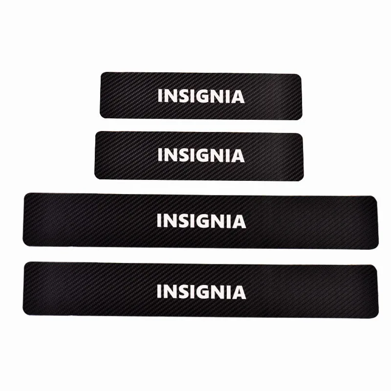 

Car Accessories For Opel Insignia Door Threshold Plate Carbon Fiber Pu leather 4Pcs
