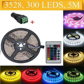 

600 LEDs Strip lamp SMD 5050 Flexible LED light Tape XMAS Cabinet Kitchen Ceiling 12V 10M Bias lighting