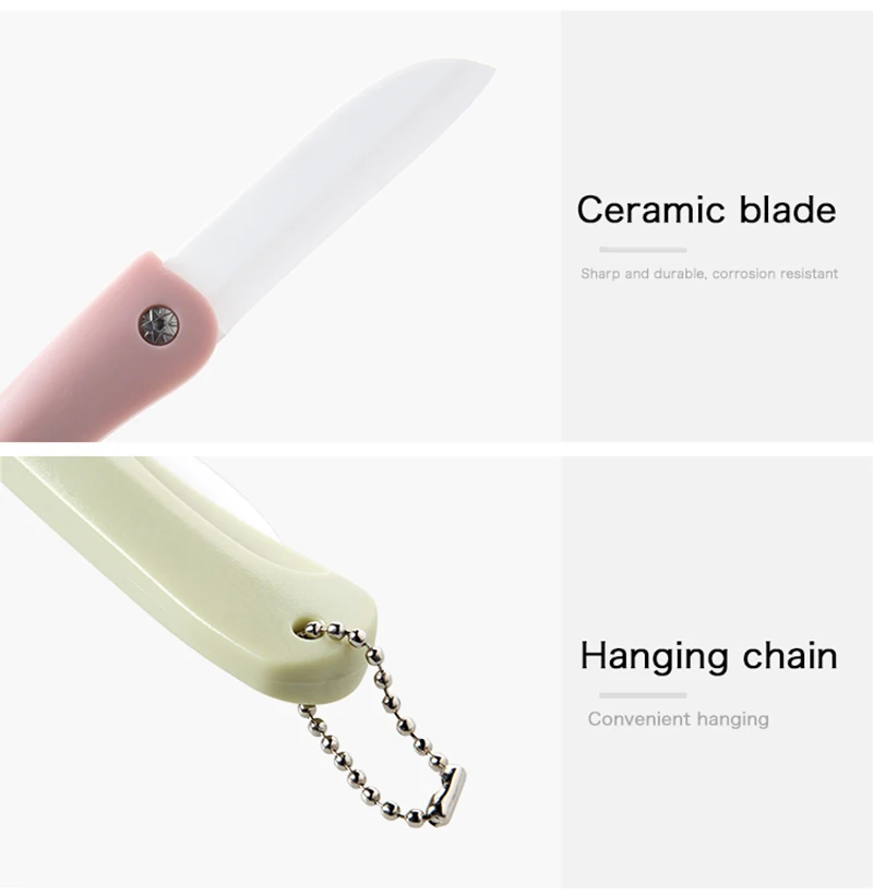 TUUTH Folding Ceramic Knife 3 inch Colorful Handle Fruit Ceramic Paring Kitchen Knife Accessories A9