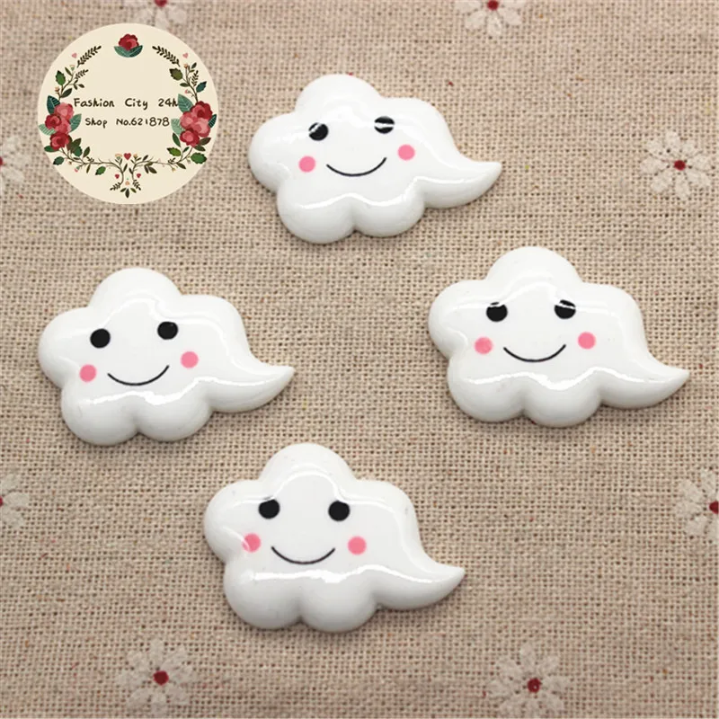 10 шт. кабошоны в виде мультяшных смайликов и облаков миниатюрные художественные