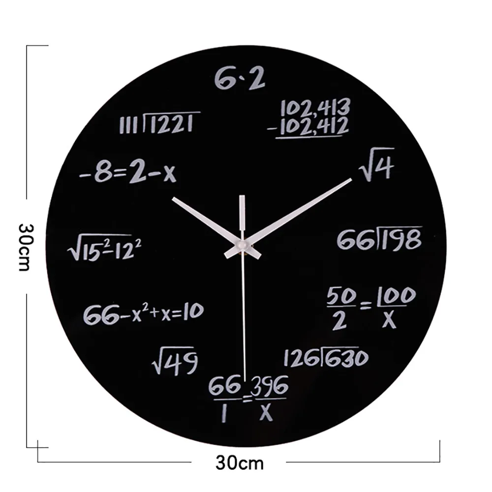 Математические формулы и нотации Математика халкборд Geek настенные часы Образовательные Подарки для детей учительский школьный классный Декор