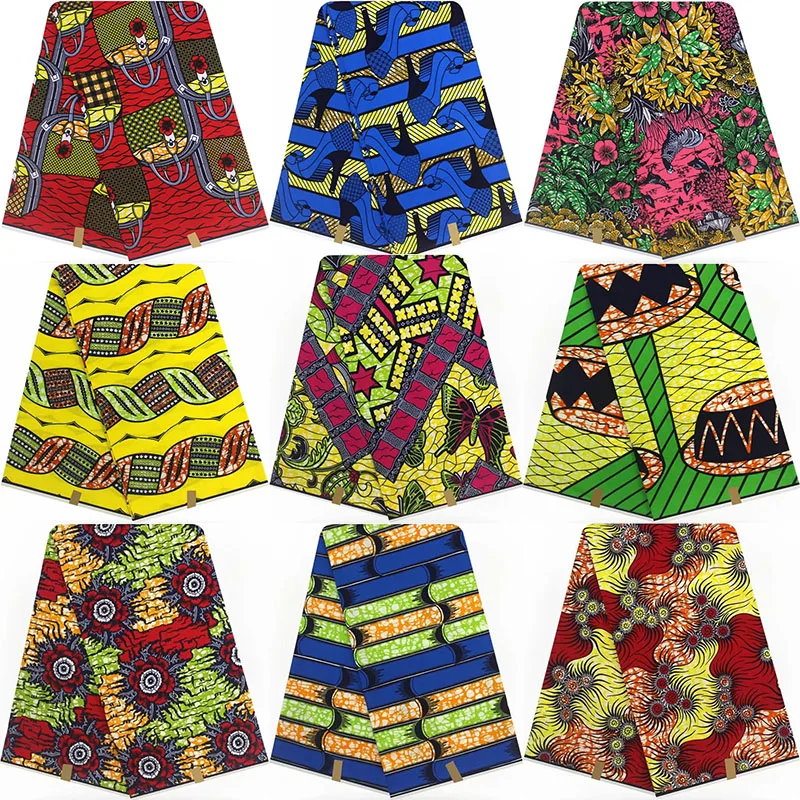 

African wax print fabric ankara fabric for patchwork batik african fabric tissu wax 6yards 100% cotton fabric for dress SS-A1