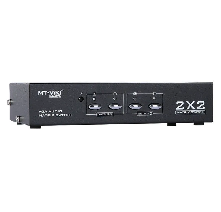 

Hot MT-VIKI VGA Video Audio Matrix Switch 2 In 2 Out with IR Remote Control 2048*1536 HD 400MHz DSIP MT-VIKI MT-VT212