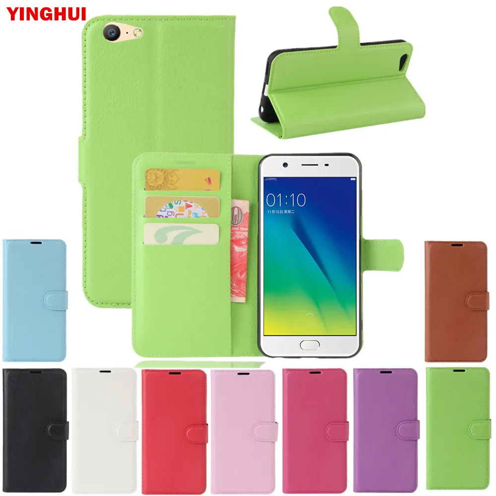 For OPPO A57 Case 5.2inch Luxury Wallet Style PU Leather Back Cover