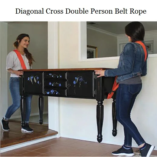Two Person Using Shoulder Furniture Moving Rope Straps