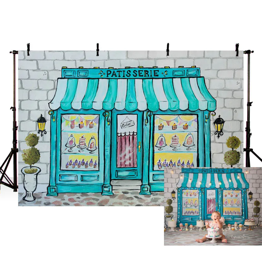 

Newborn Baby Shower Photographic Photo Background Birthday Summer Floral Backdrop Photographer Flower Candy Castle Decorations