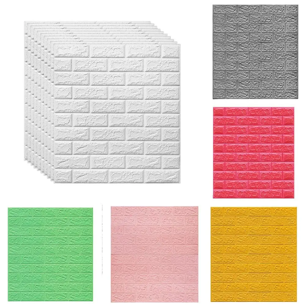 

3D Brick Self Adhesive Wall Stickers Bedroom Decoration DIY Wall Art Decal Stickers Living Room Hotel Home Decor Wall Sticker