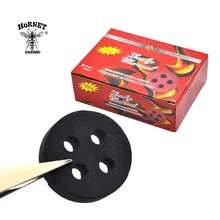 HORNET LUCKY круглый ученик-образный уголь для кальяна быстрый-освещение долгое время 4 круглое отверстие сжигает более полностью чиша уголь