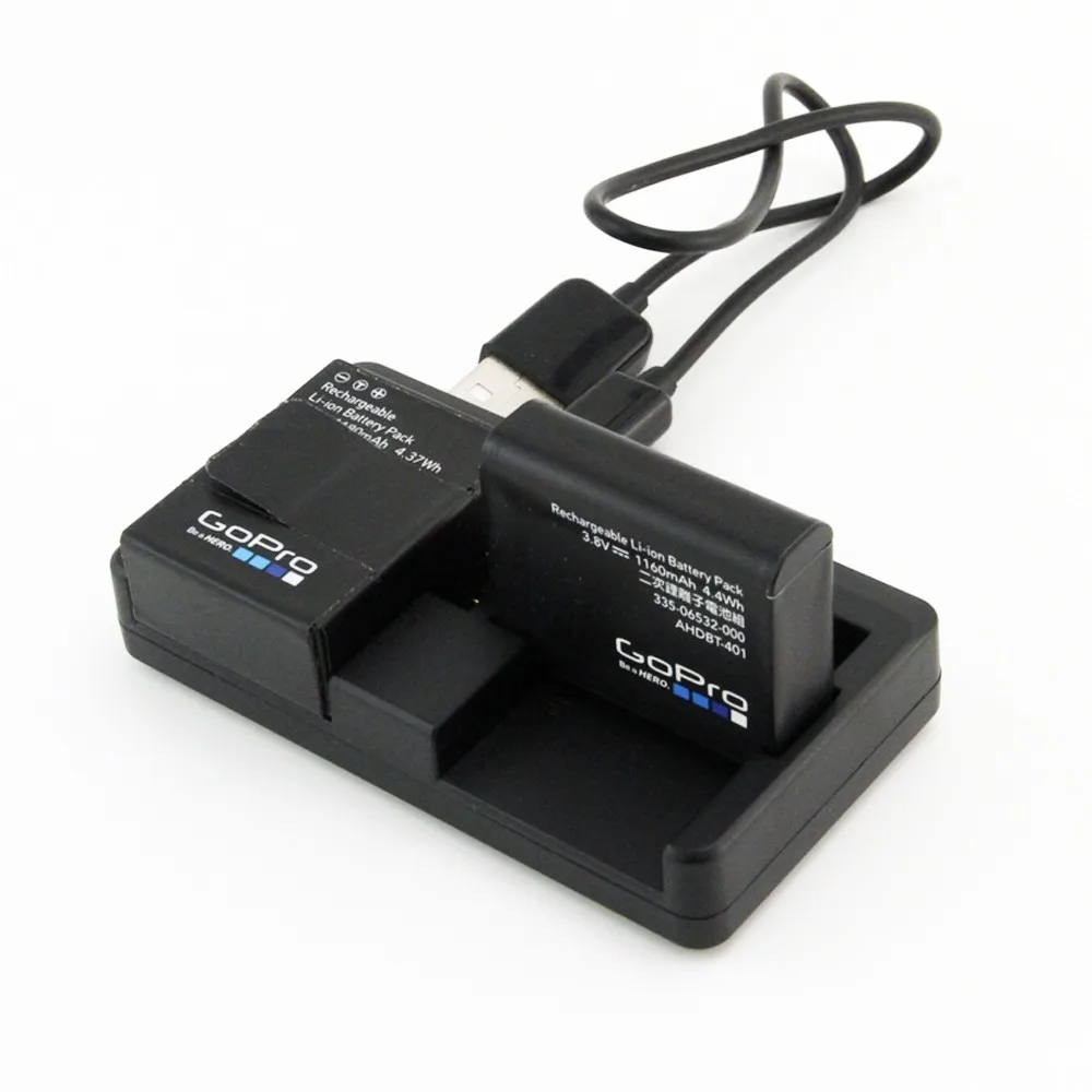 New Dual Port USB Battery Charger For Gopro Hero 4 3+ Go Pro Hero4