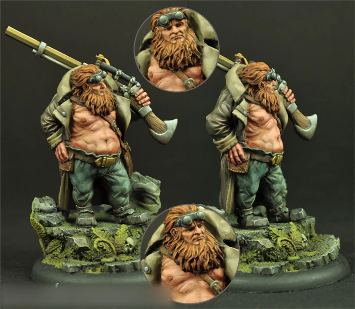 

[tuskmodel] 54MM resin model kit dwarf sniper (includ base)