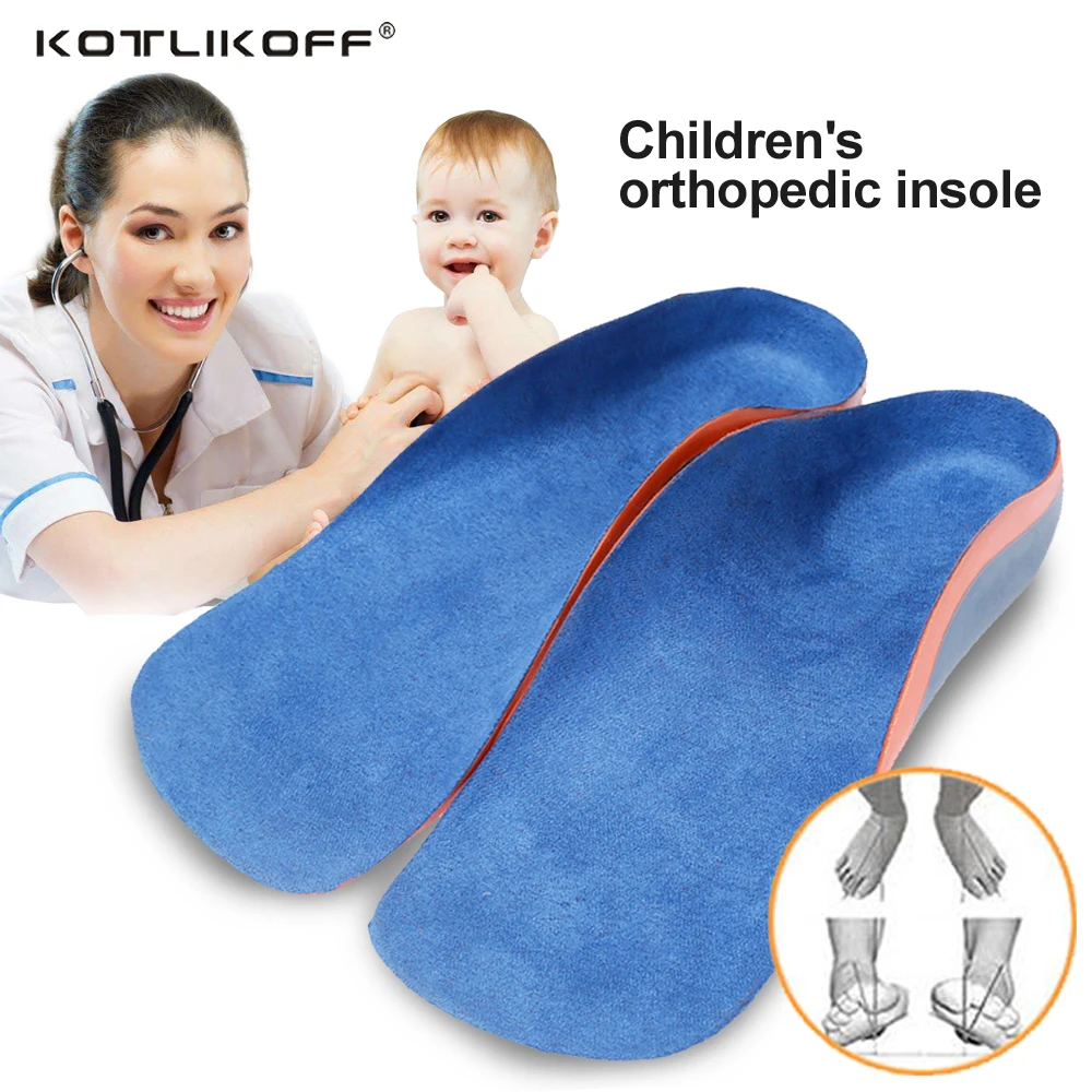 Baratos KOTLIKOFF niños Eva plantillas ortopédicas niños Flat Foot Arch soporte Pads ortopédicos corrección salud pies cuidado
