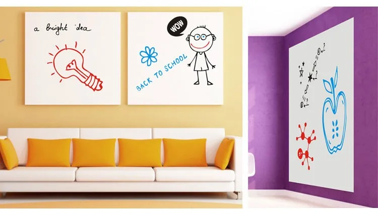 Large Size Removable Blackboard Whiteboard Wall Sticker Children Erasable Graffiti Paper For Kids Room Office School Supplies