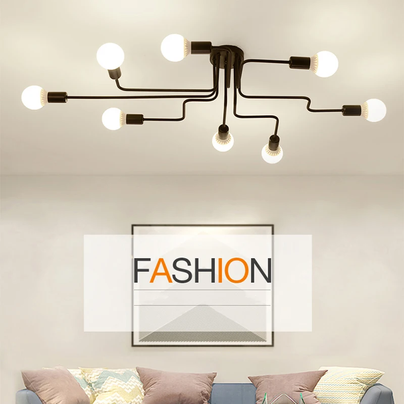 Luzes de Teto Moderno do Vintage Conduziu a Lâmpada do Teto Luzes da Sala Iluminação para Casa Cristal Plafonnier Estar Quarto Corredor Cozinha Led 6 Luzes de teto