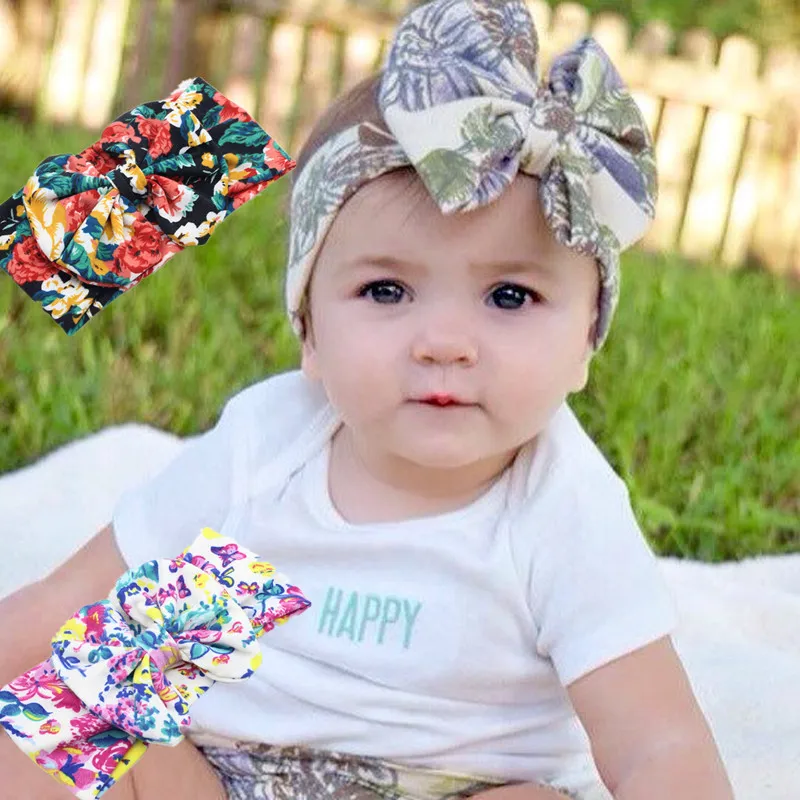 Buy Baby Girl Tie Knot Bow Bandana Headband Elastic