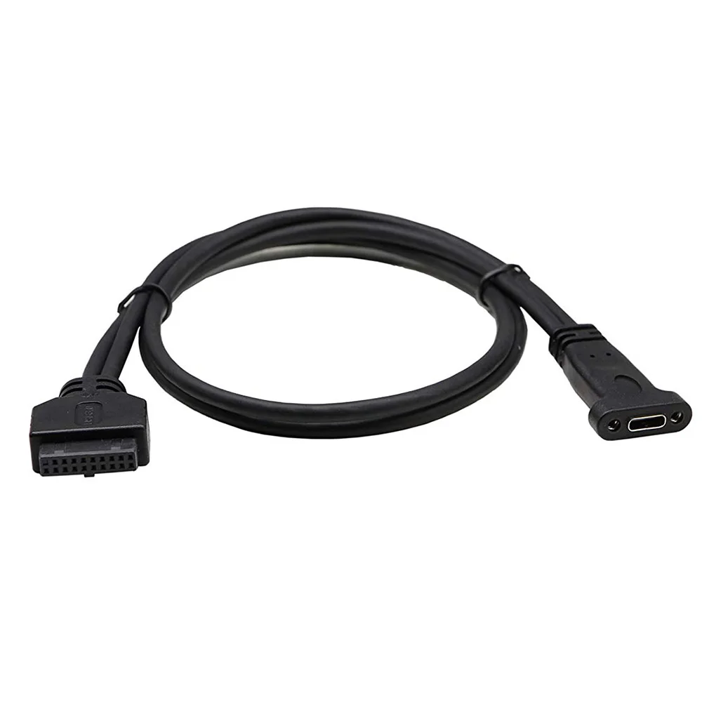 USB 3,0 20 Pin к USB C Передняя панель соединительный кабель, USB 3,0 20 Pin Female к usb type C Female Панель Крепление Удлинительный кабель