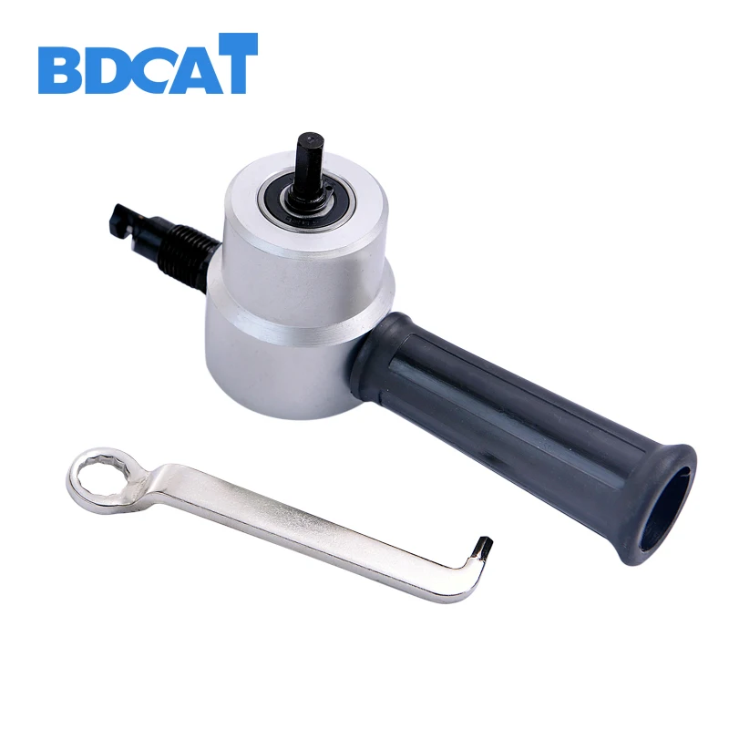 BDCAT Drop Shipping Newest Nibble Metal Cutting Double Head Sheet Nibbler Saw Cutter Tool Drill Attachment