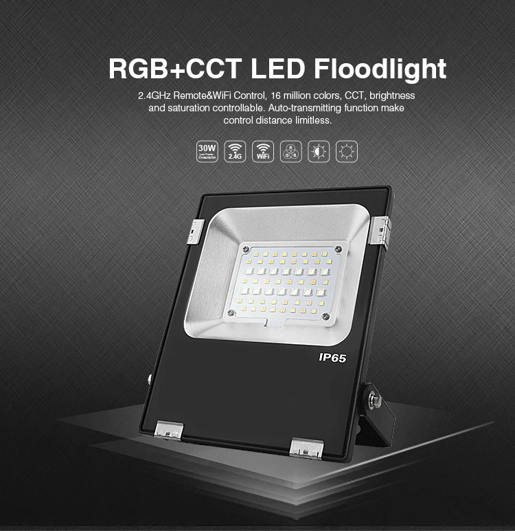 Mi Light 20W LED Floodlight IP65 AC85-265V Waterproof RGB + CCT LED Flood Light For Outdoor Lighting Free shipping Mi Light 20W LED Floodlight IP65 AC85-265V Waterproof RGB + CCT LED Flood Light For Outdoor Lighting Free shipping