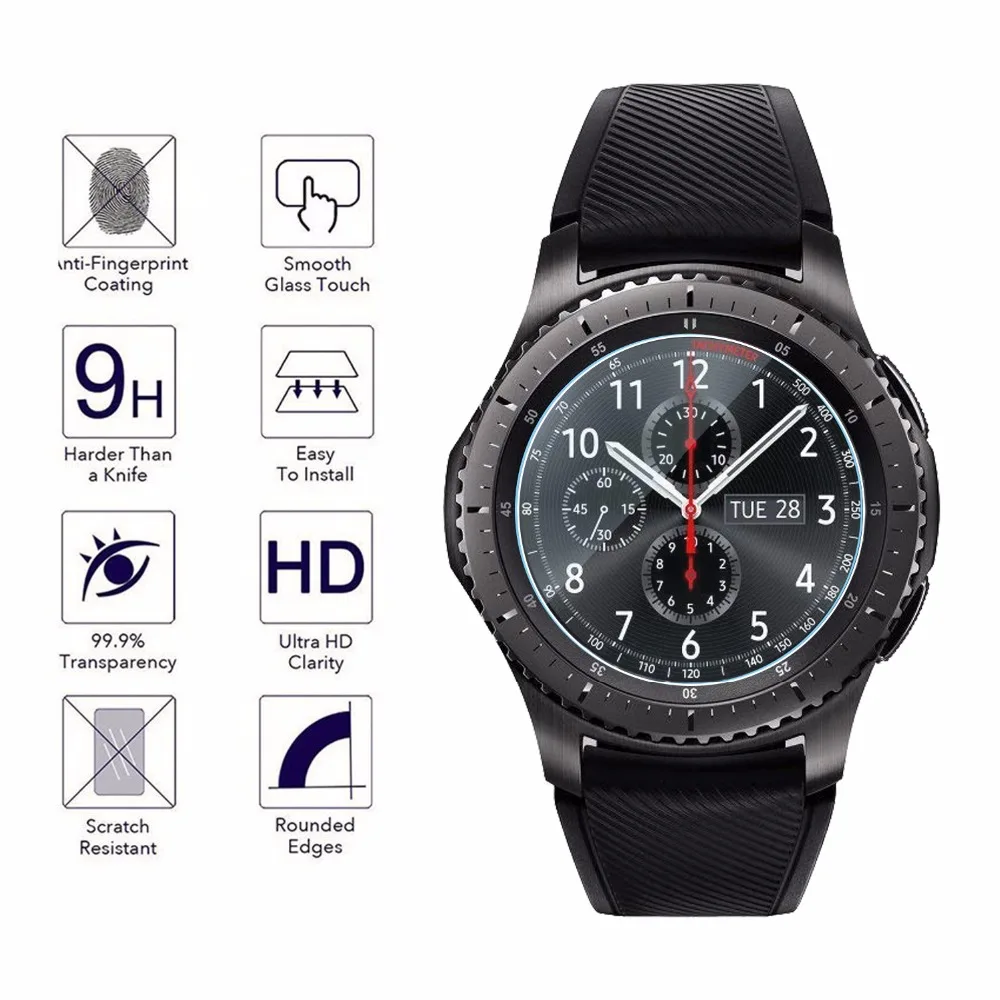 Закаленное стекло твердости 9H для samsung gear S3 Classic/Frontier SM-R760/R770 Защитная пленка для экрана