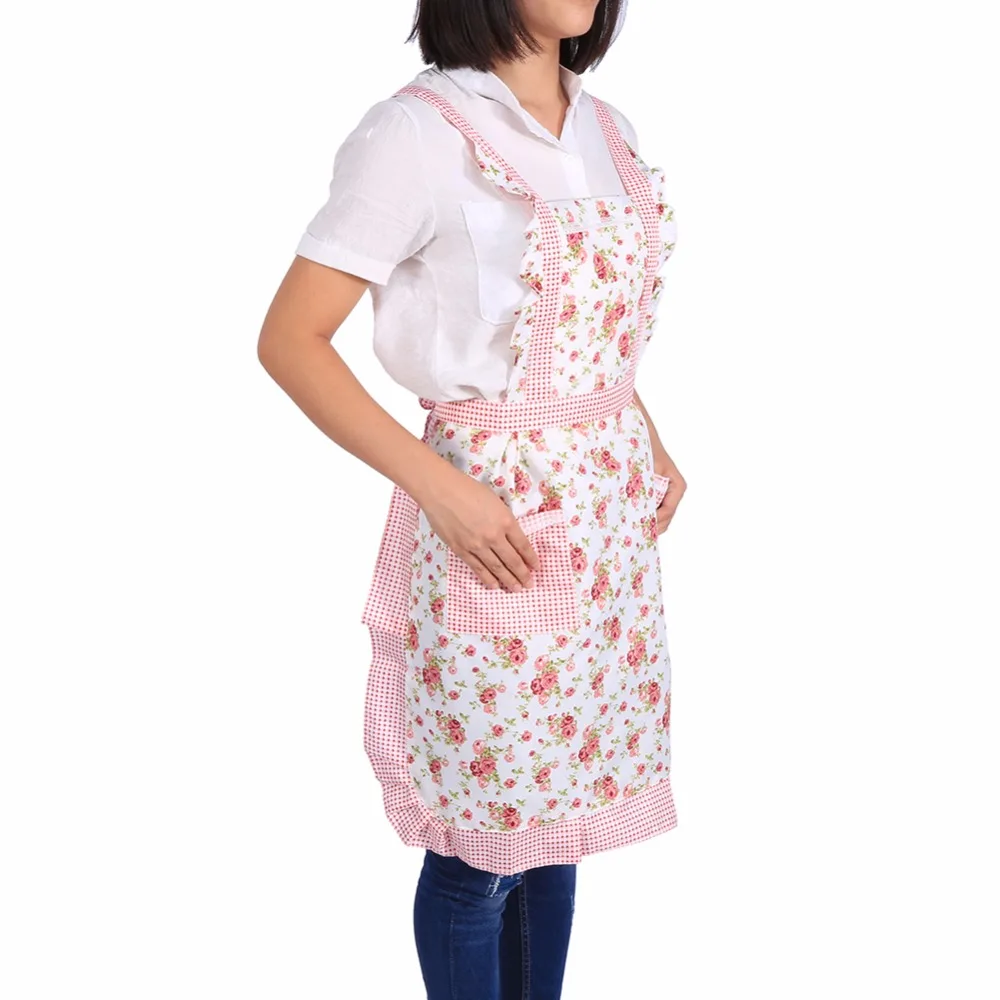 FTVOGUE Lucu Wanita Gaun Dengan Kantong Memasak Baking Apron Celemek