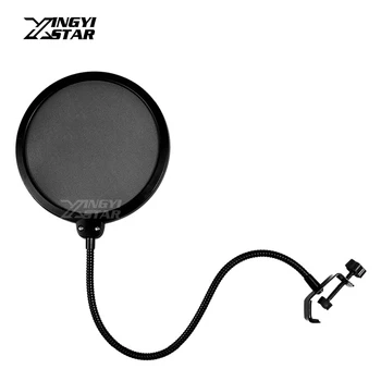 

Double Layer Studio Microphone Wind Screen Pop Filter Mask Isolation Shied Mic Foam Cover For SHURE KSM42 KSM32 Video Recording