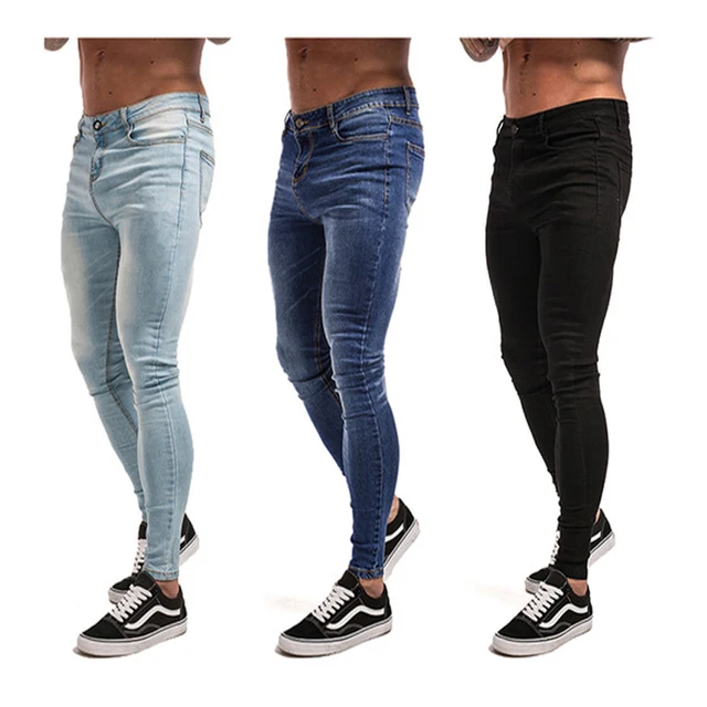 Skinny Jeans Men Black Classic Hip Hop Stretch Jeans Slim Fit Fashion