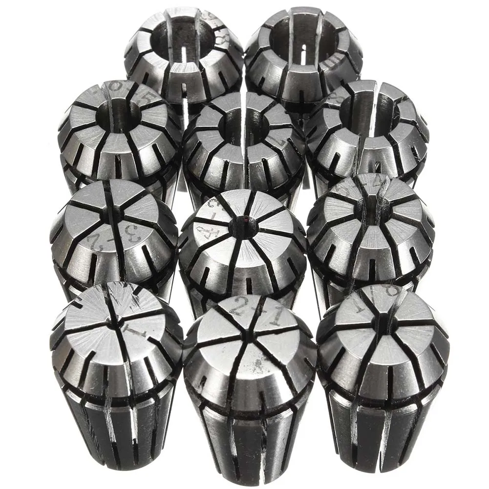 

11 Pcs ER16 Spring Collet Set For CNC Workholding Engraving & milling Lathe Tools LB88