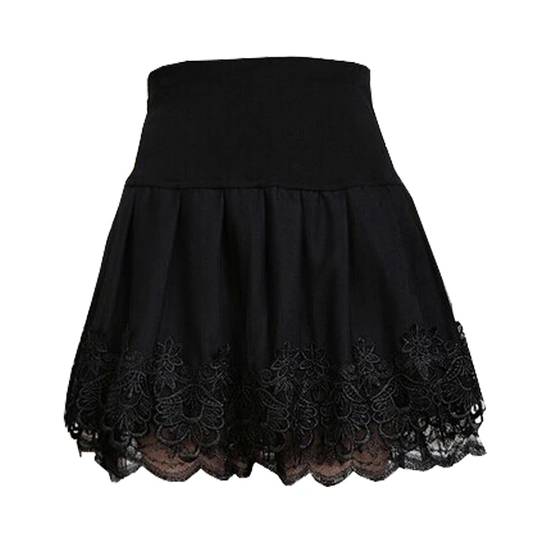 Nice Tulle Faldas Curta Saia De Renda Femininas High Waist Short Lace ...