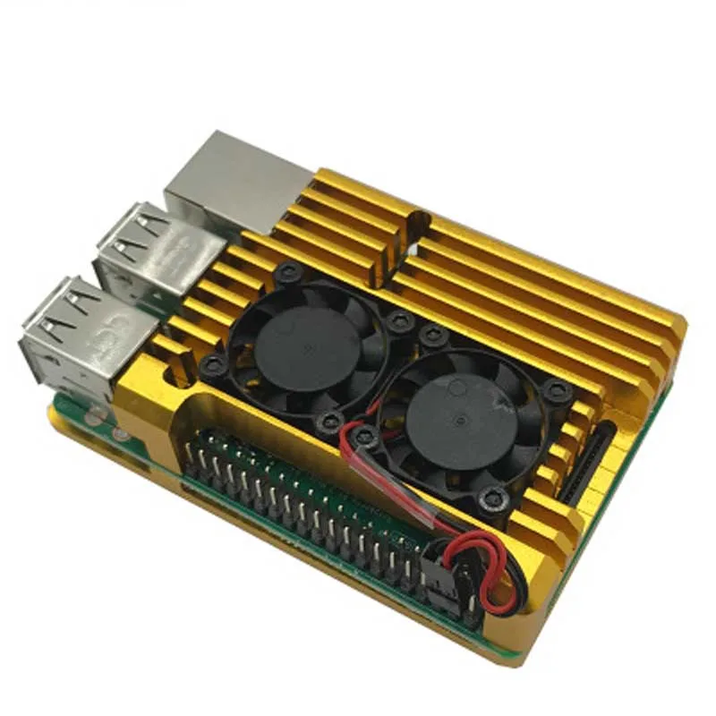 

Raspberry Pi Golden General aluminum alloy cooling shell for Raspberry pi 2B/3B/3B+