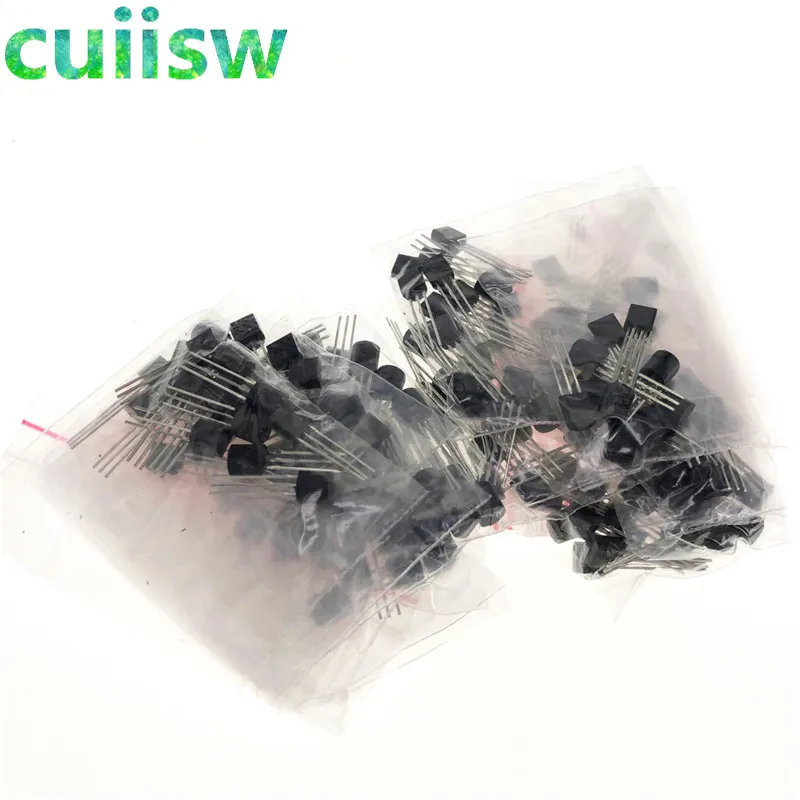 S9012 S9013 S9014 A1015 C1815 S8050 S8550 2N3904 2N3906 A42 A92 A733 17valuesx10 шт. = 170 набор транзисторов в