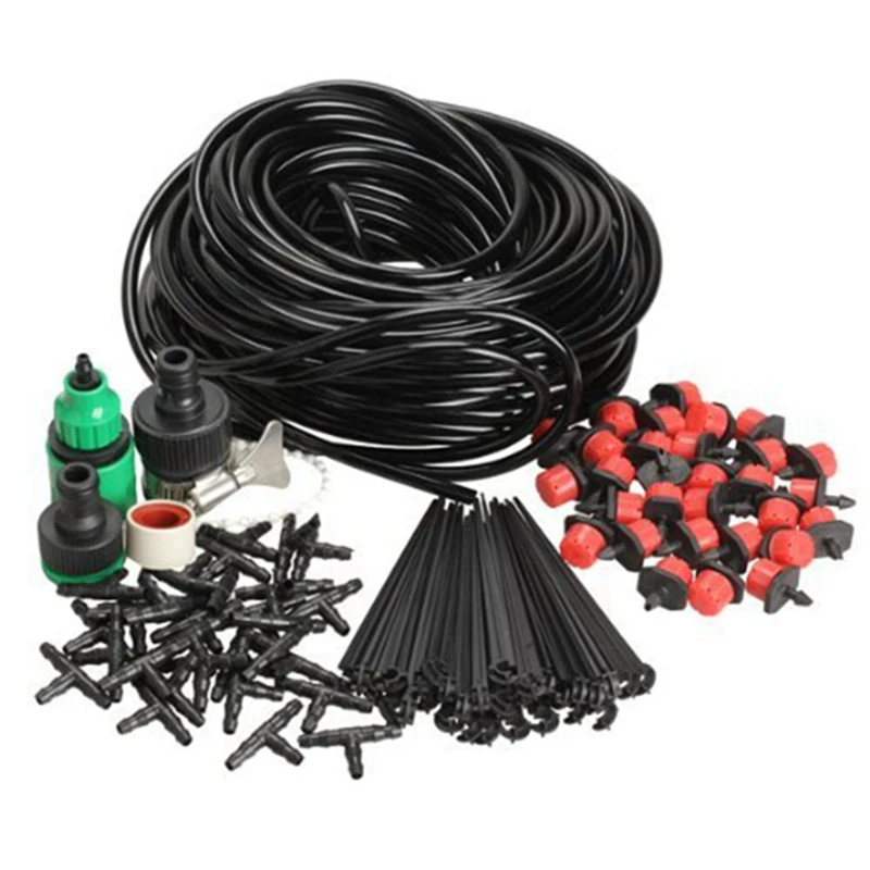 DIY Micro Drip Bewässerung System Anlage Selbst Bewässerung Garten Schlauch Kits mit 50M Schlauch-in Bewässerungs-Kits aus Heim und Garten bei