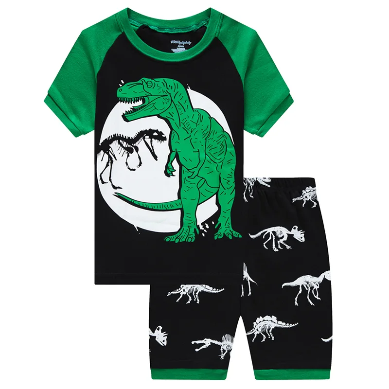 

Summer Children's Short Pajamas Dinosaur Pattern Home Clothes Boys Pajamas Set