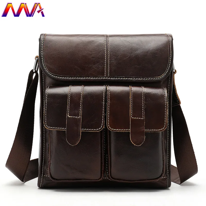

Mva Genuine Leather Men Shoulder Bag Quality Cowhide Male Messenger Bag Newly Leather Men Crossbody Bag Fashion Men Shoulder Bag