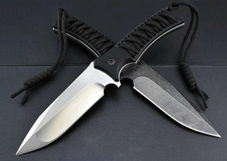 2017 New D2 Steel Brush Finish Tactical Fixed Blade Knife Hunting Knife