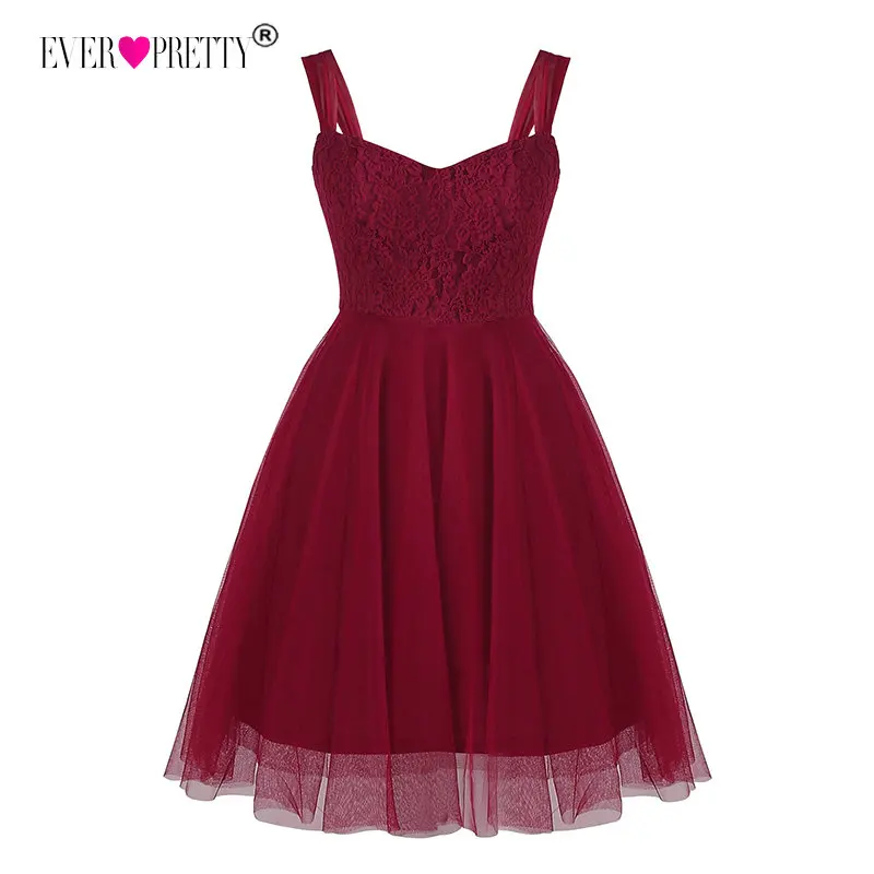 Женские короткие платья Ever Pretty EZ03044 трапециевидные кружевные тюлевые Короткие