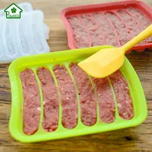 Новинка, 1 шт., силиконовая форма для колбасы, сделай сам, хот-дог, ручная работа, форма для ветчины, колбасы, 6 в 1, кухонный инструмент для изготовления и охлаждения хот-догов